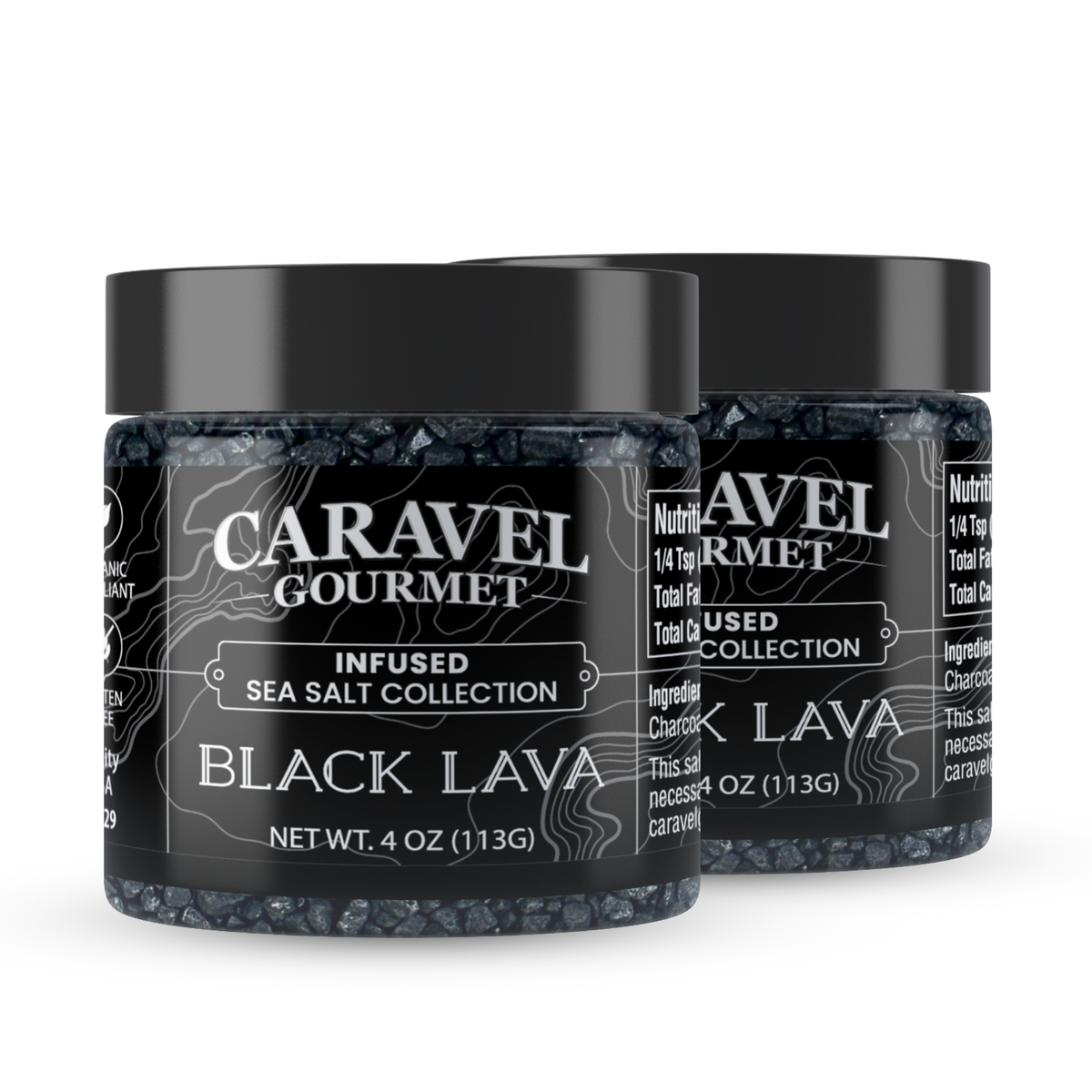 Black Lava Sea Salt - 4 oz Jar 2-Pack