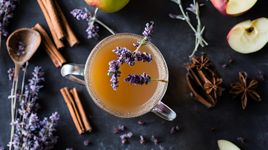 Lavender Salted Spiced Apple Cider
